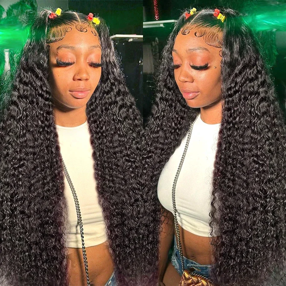 

13x6 Hd Lace Frontal Wig Loose Deep Wave Wigs For Brazilian Women Curly Human Hair 40 Inch Hair Deep Water Wave Lace Front Wig
