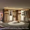 96 Inches Closet System, 8FT Walk In Closet Organizer with 3 Shelving Towers, Heavy Duty Clothes Rack 3