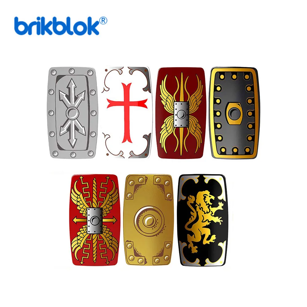 10 Cavalieri Medievali Scudo Building Blocks Giocattoli Per Bambini Crusader Mattoni Accessori Moc