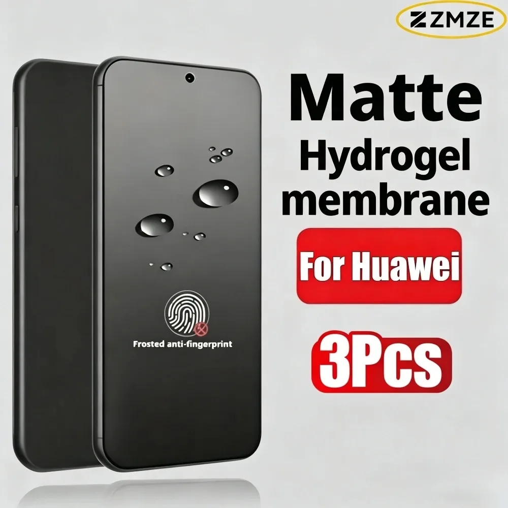 3 pellicole idrogel opache per Huawei Pura 80 Ultra 70 Pro Plus, protezioni per schermo per Huawei Nova 14 Mate 70 Pro, pellicola antigraffio