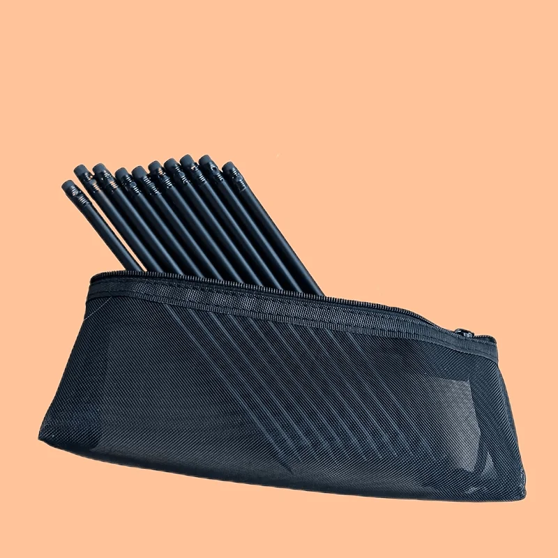 1pc 메쉬 연필 케이스 카와이 귀여운 투명 연필 케이스 간단한 아름다운 가방 주최자 사무실 홈 문구 학교 용품