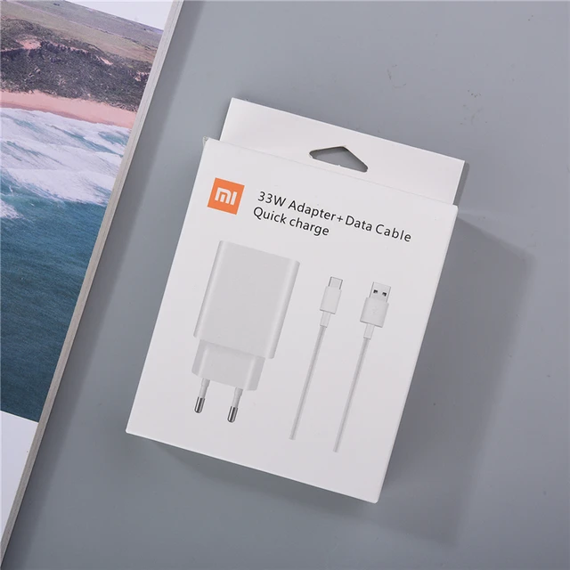 Cargador Original Xiaomi 7A 33W Tipo C Turbo Rápido Con Cable De La Ue  Carga Rápida Para Mi 11 , Poco F3 , Redmi Note 10 Pro , K40 Etc