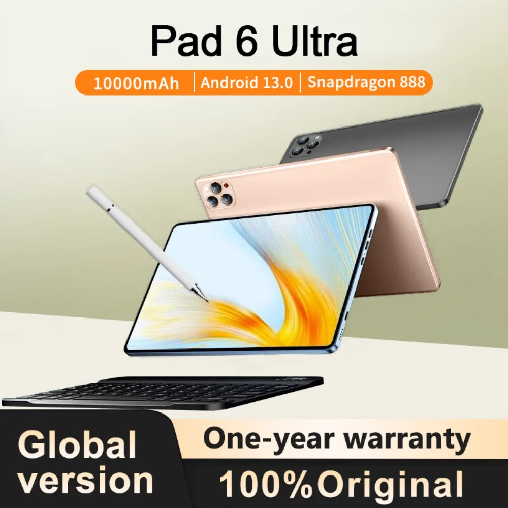 Планшет Android Pad 6, 888 дюйма, 3 камеры, 10,2 мАч