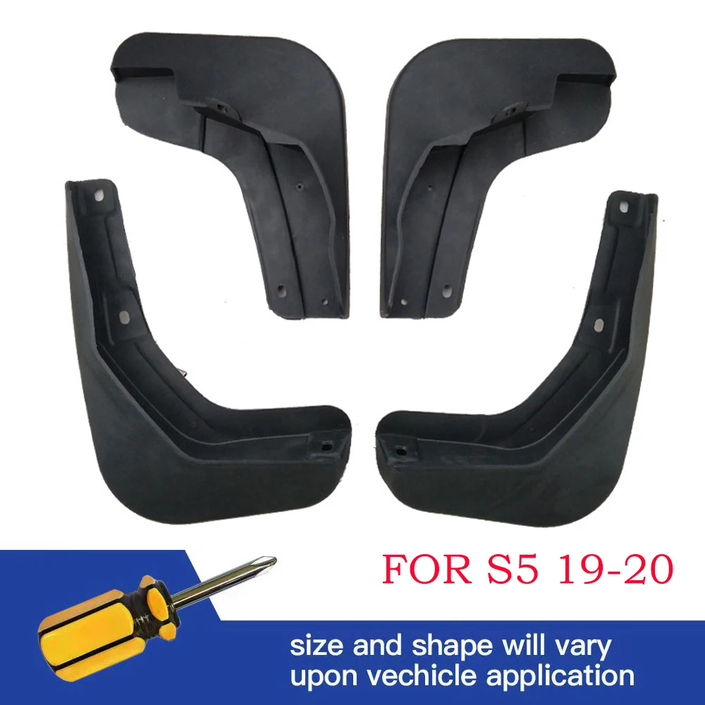 

4Pcs Front & Rear Mud Flaps Splash Guards Mudguards Black For Haima S5 2019 2020 S5 YOUNG 2017 2018 2019 2020