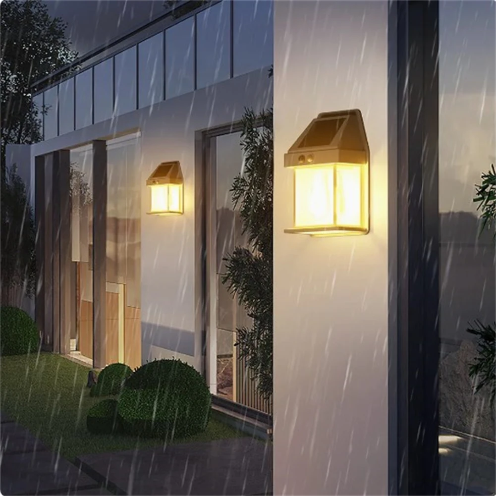 

Solar Tungsten Wall Light Outdoor Wall Sconce Motion Sensor Light Waterproof 3 Lighting Modes Exterior Front Porch Security Lamp