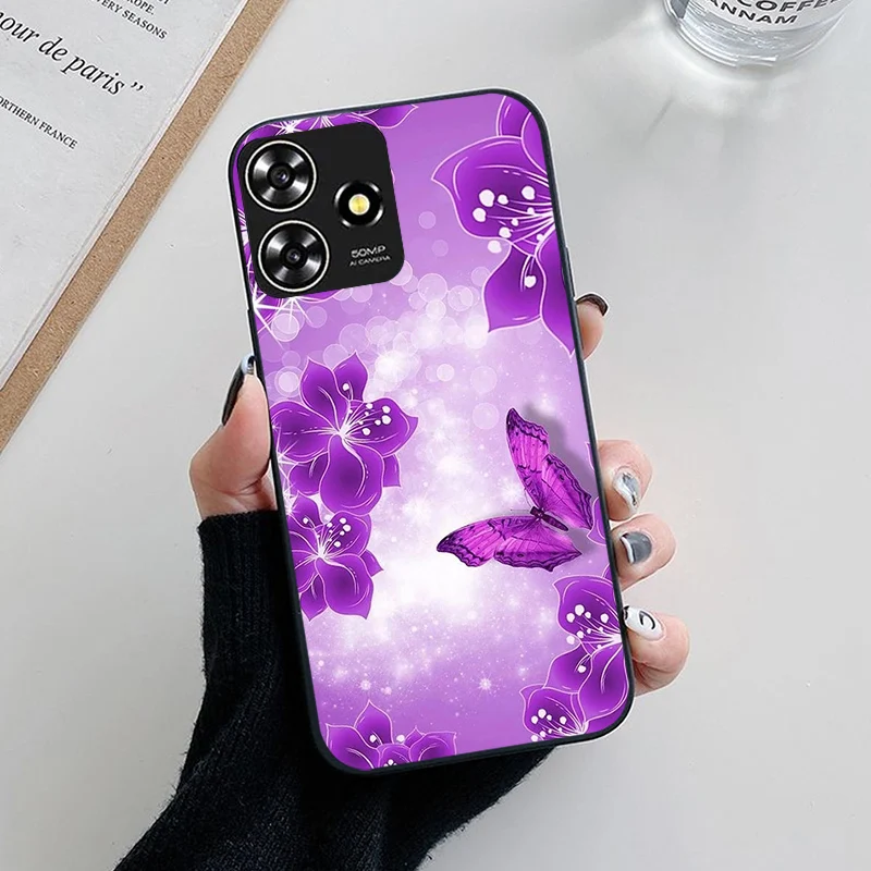 Floral Painted Silicone Case – Stylish TPU Cover