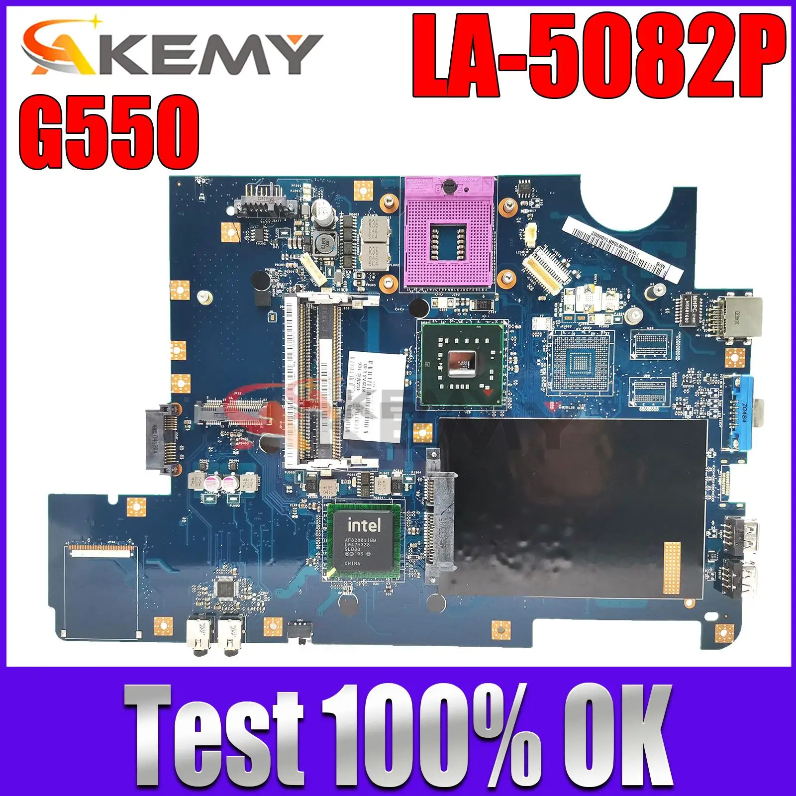 

For Lenovo G550 Laptop Motherboard GM45 DDR3 Mainboard KIWA7 LA-5082P 11011159