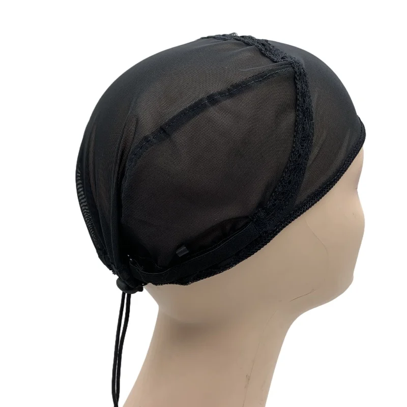 IRUIBEAUTY Nylonowa Czepek Peruki 3/4 Pełny Regulowany z Sznurkiem Oddychający Spandex do Robienia Peruk
