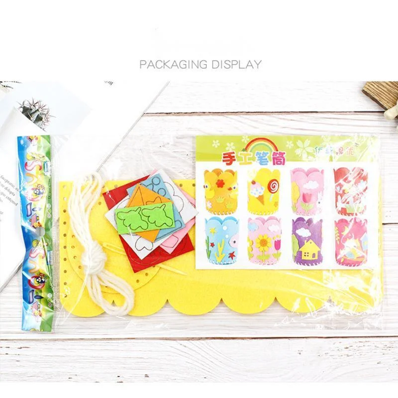 4PCS 어린이 DIY 공예 연필 홀더 어린이를위한 교육 장난감 크리 에이 티브 세공 펜 컨테이너 예술 공예 장난감 몬테소리 선물