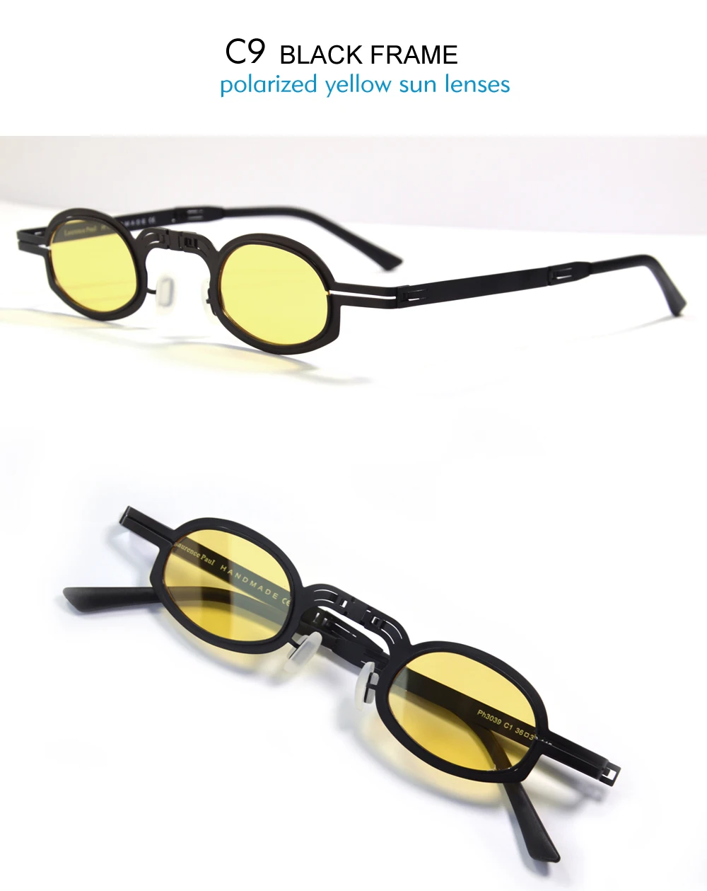 Steampunk Polarisierte Kleine Lustige Sonnenbrille für Männer Metall Faltbare Sonnenbrille Schutz Outdoor Fahrbrille Partybrille für Männer – Detail 14