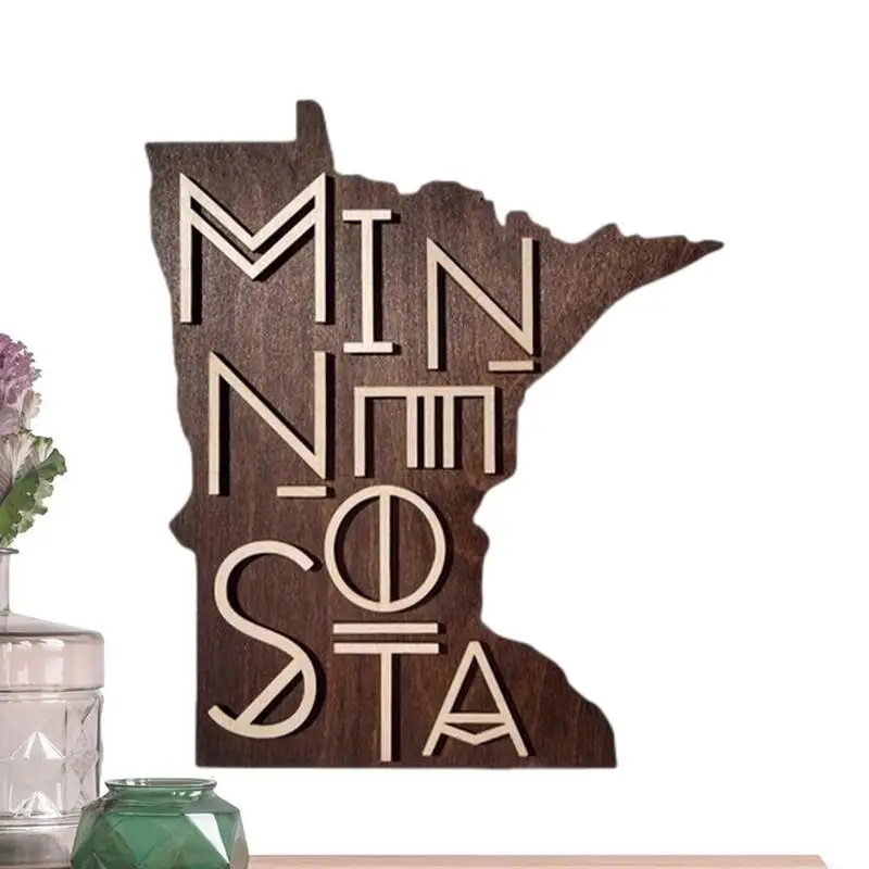 

Карта штата, настенное искусство, 3D деревянная государственная карта, настенное искусство, вывеска, декоративный силуэт наименование, винтажный знак, декоративные знаки для фермерского дома