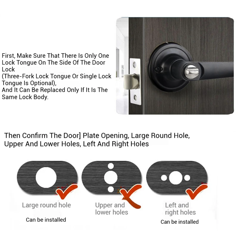 ZEXEF Door Handle Lock Round Entry Security Privacy Sliding Front Doors Entrance Keyed Locks for Bedroom Living Room Household