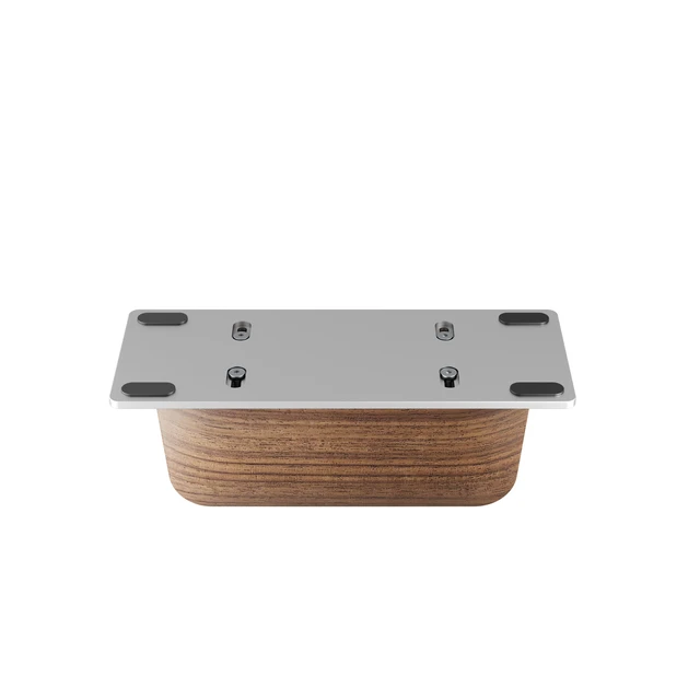 Vertical Laptop Stand for Desk, Black Walnut Wood and Aluminium Laptop Holder for All MacBook, Surface, Samsung, HP, Dell 3