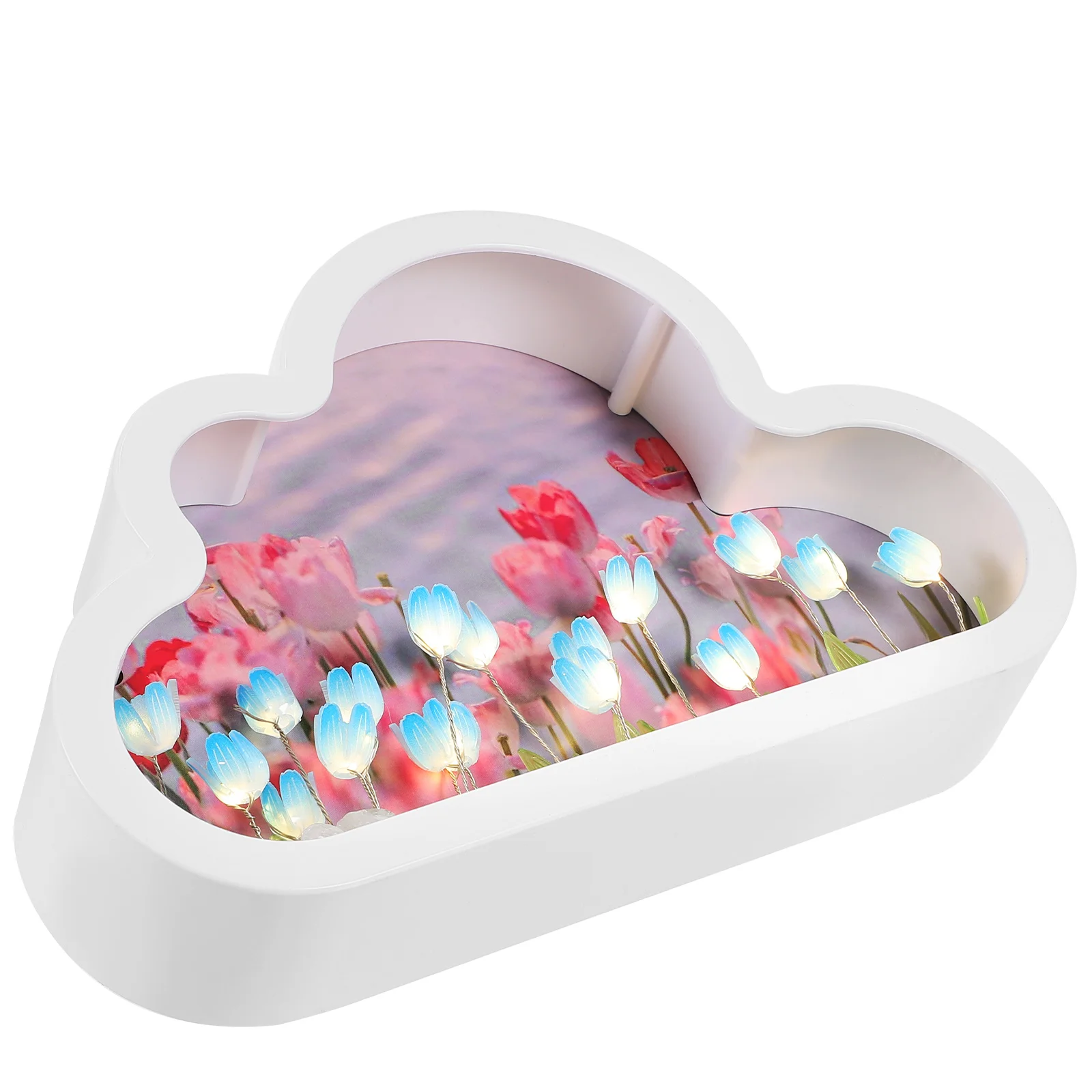 

Cloud Tulip Lamp Mirror Small Table Lamps Flower Night Light Decorative Handmade