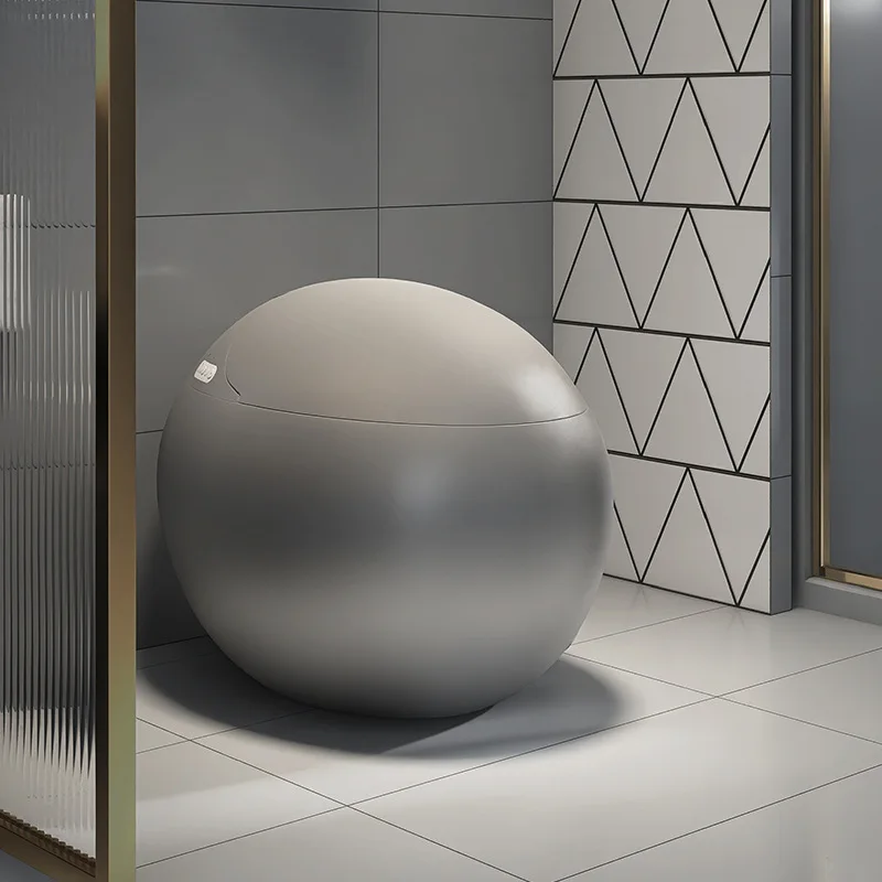 Intelligent One-Piece Egg Shape Automatic Round Smart Ceramic Toilet Bowl New Design Bathroom Sanitary Ware Set