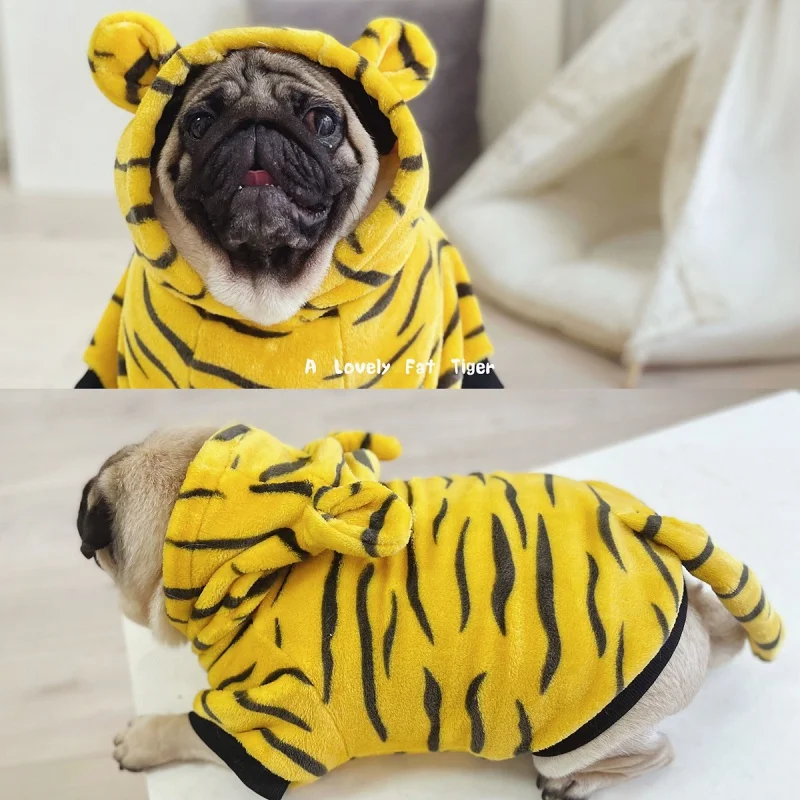 

Pet Autumn And Winter Dog Clothes French Bulldog Shiba Inu Corgi Tiger Clothing