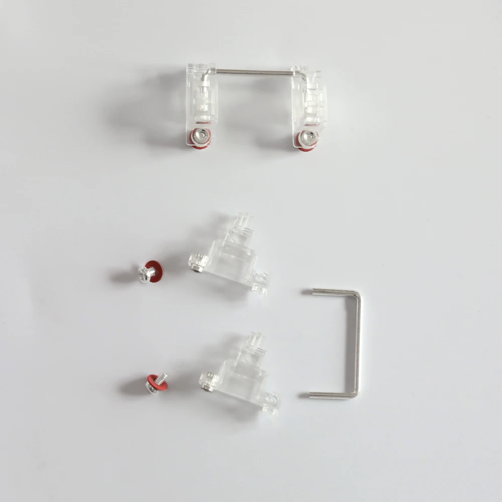 Gateron-clear Pcb Mount Estabilizadores Parafuso no Estabilizador Pré-grampeado com Patente sem Cair o Fio Reparação Teclado Pad Grupo v2 - Imagem 5