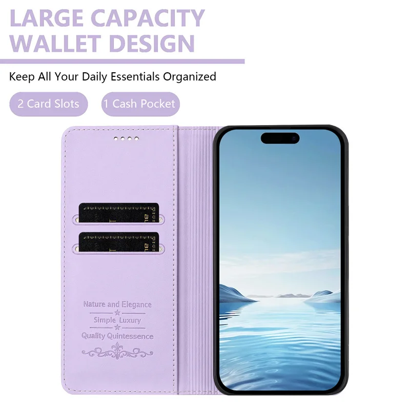 Magnetic Butterfly Leather Wallet Case Cover