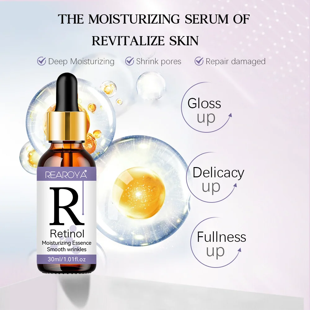 REAROYA Retinol Essence Smoothes Wrinkles Reduces Fine Lines Reduces Traces Caused By Age Tightens Strengthens Skin Elasticity 5