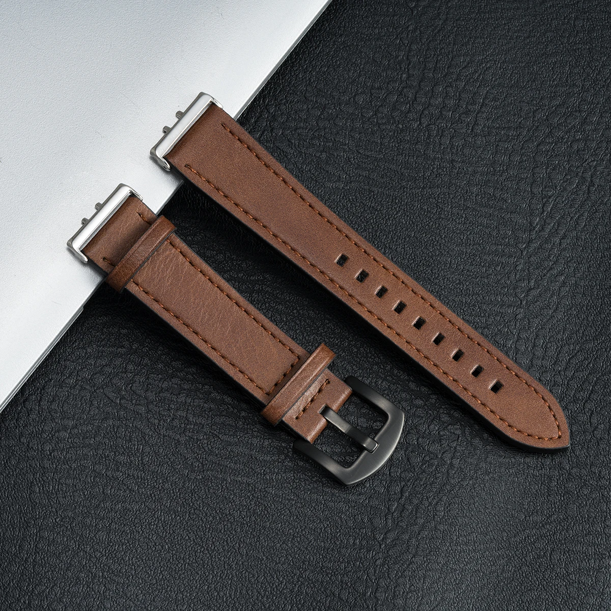 Premium Leather Strap Replacement for Sports Watch - Elegant Wristband Accessory