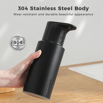 เครื่องจ่ายสบู่เหลวในครัวขนาด 480 มล. เครื่องจ่ายสบู่เหลวอัตโนมัติแบบเซ็นเซอร์ เครื่องจ่ายสบู่เหลวอัจฉริยะไฟฟ้า ผลิตจากสแตนเลส 304 2