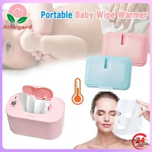 Calentador de toallitas húmedas portátil para bebés, USB, gran capacidad,  pantalla de visualización de temperatura ajustable - AliExpress