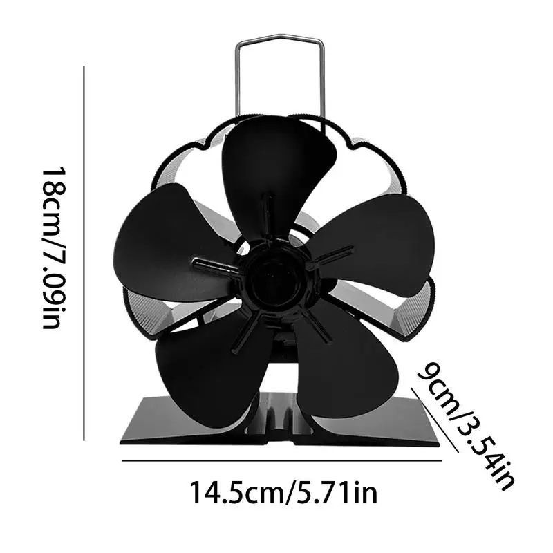 6 Blade Fireplace Fan Heat Powered Fan Quiet Operation Circulating Warm Air Wood Stove For Pellet Burner Christmas Fireplace stove fan