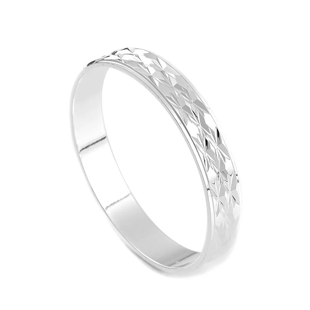 4Pcs 18k 8mm Width 45MM 55MM 65MM 70MM Dubai Baby Cute Bangles For Girl Jewelry Silve Color Bangles Girls Birthday Jewelry Gifts 3