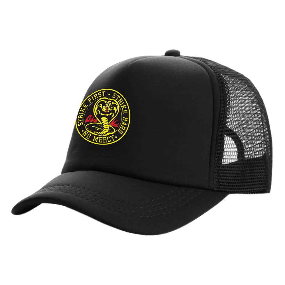 Baseball Cap Baseball Hats Baseball Caps Trucker Hat Cobra Kai No Mercy Trucker Caps Men Cobra Kai Hat Cool Summer Unisex Mesh Net