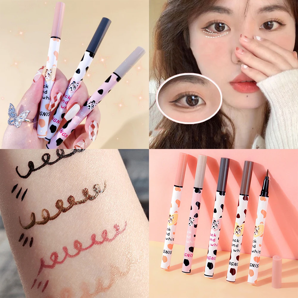 Eyeliner Pen Lying Silkworm Tea Brown Liquid Eye Shadow Pencil 1pcs