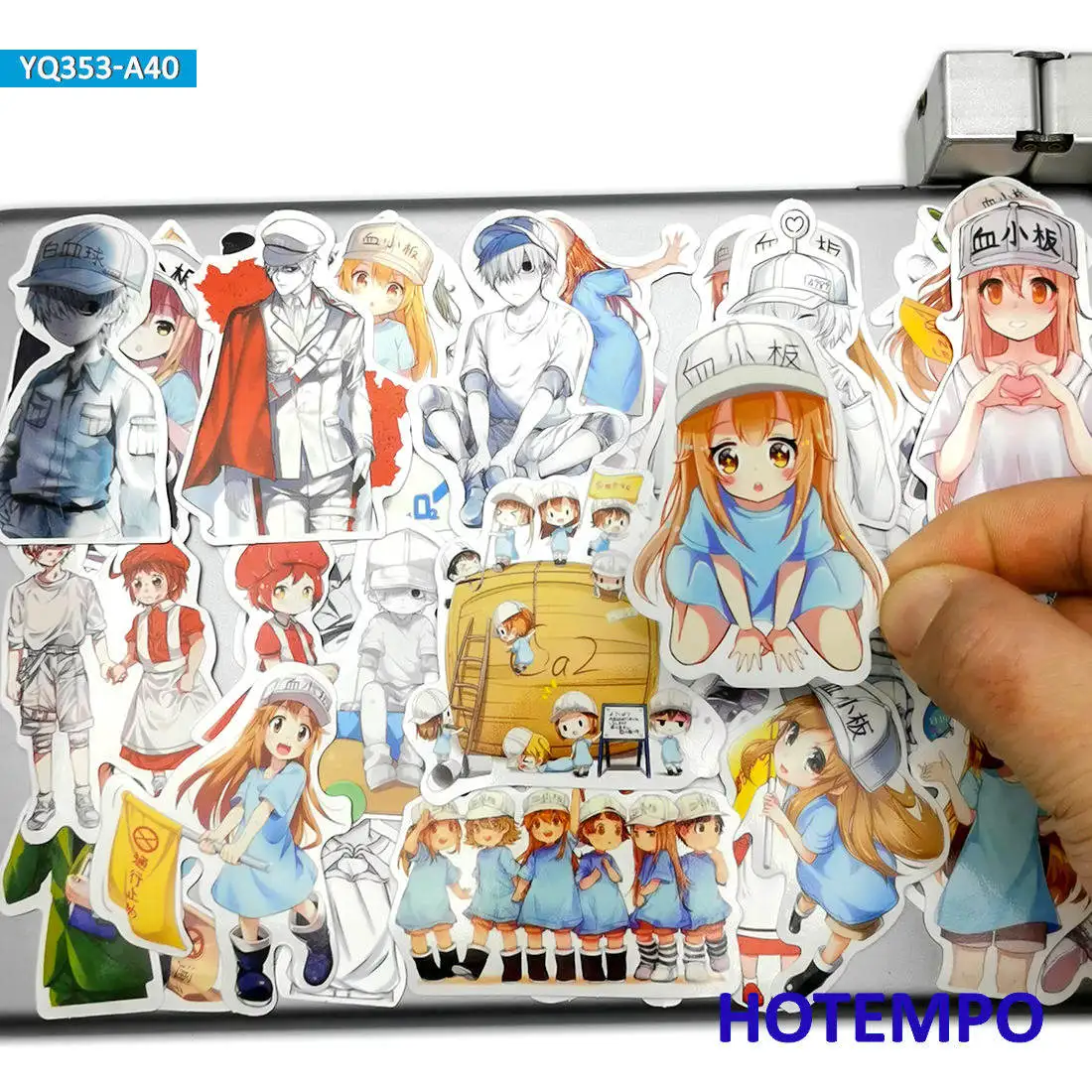 

20/40Pieces Cute Cartoon Cells At Work Style Funny Anime Stickers for Scrapbook Diary Luggage Car Bike Phone Laptop Sticker Toys