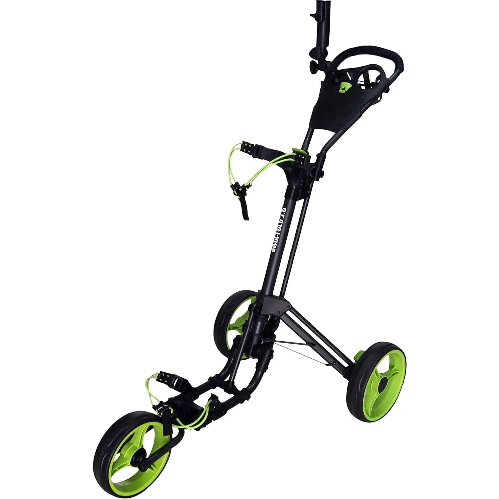 3 Wheel Push Pull Golf CART-Foot Brake-ONE Second to Open & Close!