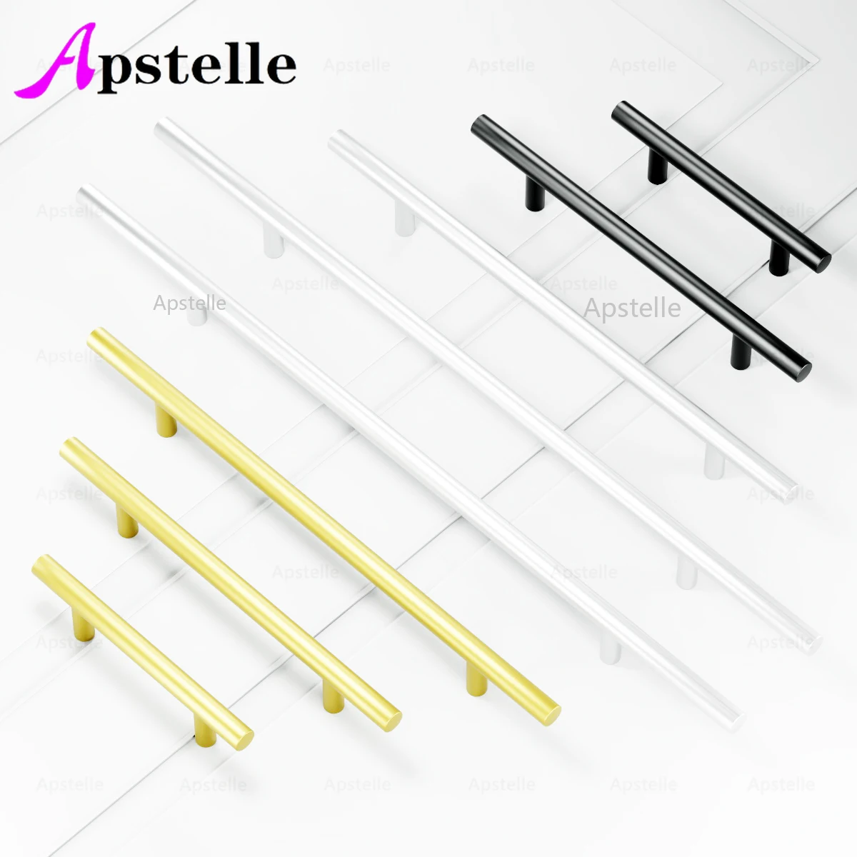 

APSTELLE Stainless Steel Handles Cabinet Metal Furniture Handles for Cabinets Kitchen Handles Bathroom Cabinets Handles