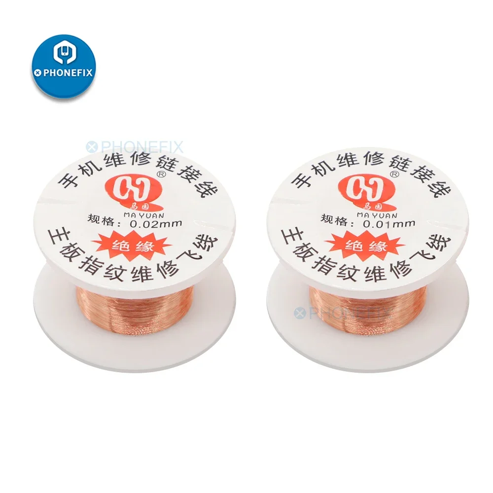 Insulated Copper Link Wire Phone PCB Logic Board Jumper Wire iPhone Motherboard Soldering Welding Repair Tool 0.01mm 0.02mm soldering wire soldering repair tool soldering tin wire soldering rods welding wires