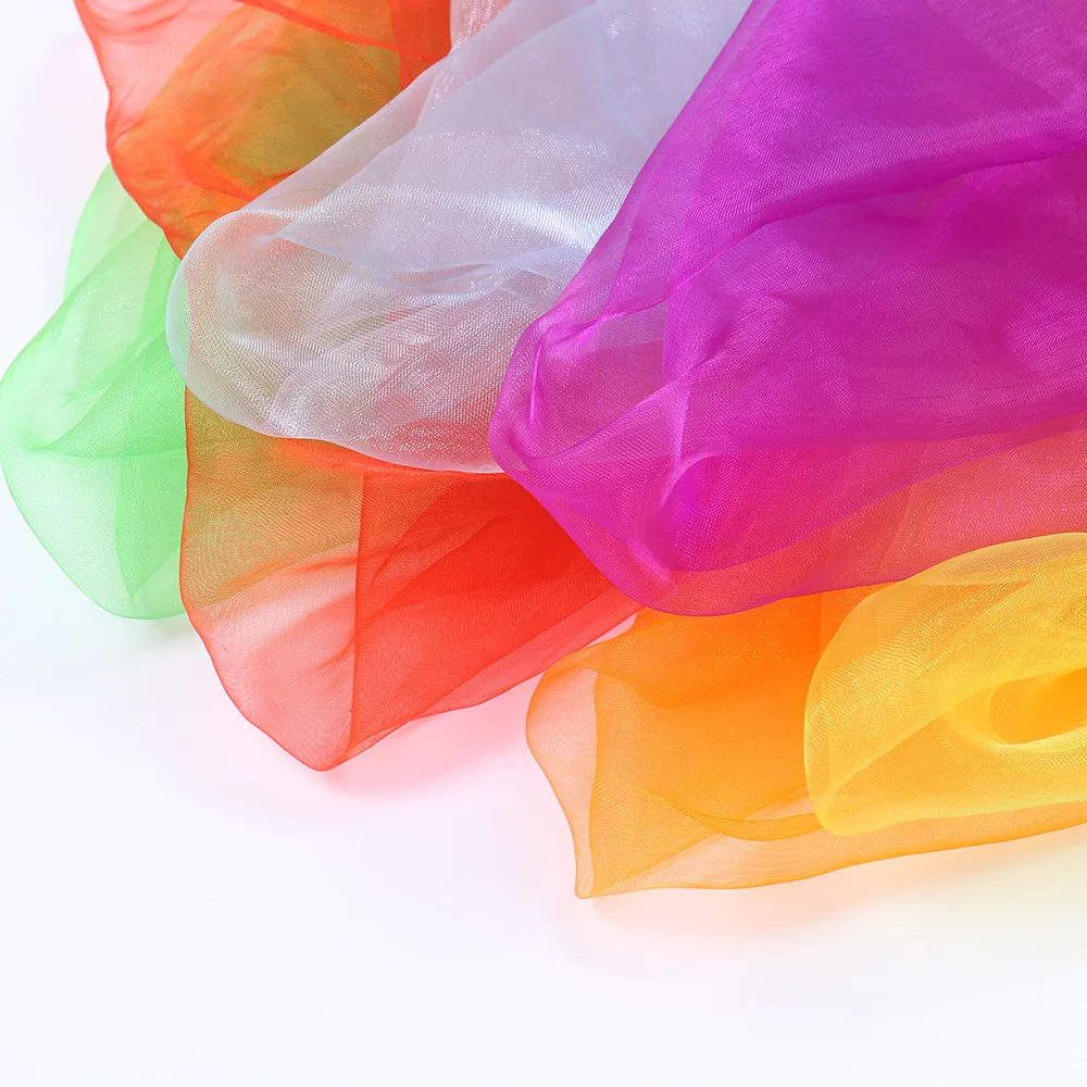 Pure Multicolor Four Seasons Cute Children's Dance Scarf Chiffon Nylon Scarf Versatile Stage Performance Small Square
