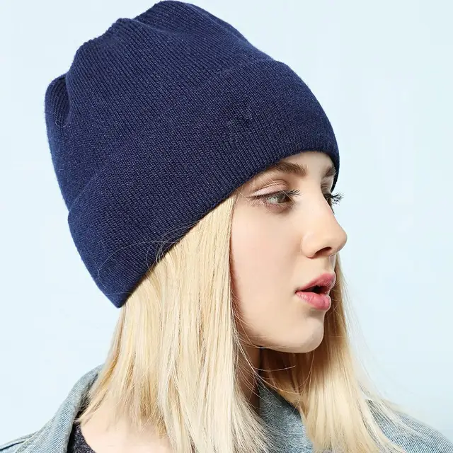 Winter Beanies Wool Winter Hats For Women Men Stretchy Hats Solid Color Beanies Female Hats Bonnet Cap Chapeau Femme Gorro 2