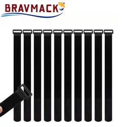 10 - Pack Reusable Nylon Cable Ties for Wire and Cord Organization - Secure and Convenient Fastening Solution (Black 10PCS)