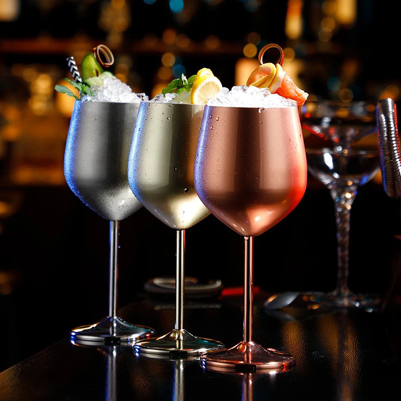 Calice cocktail vino rosso acciaio inossidabile viola regalo Calice cocktail vino rosso acciaio inossidabile viola regalo
