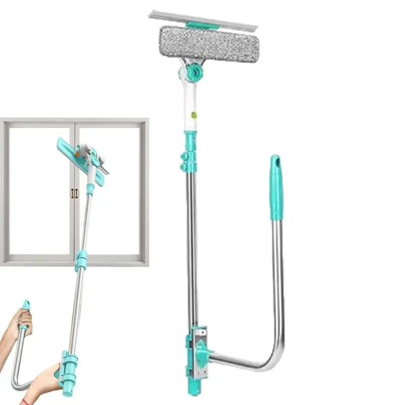 U-shaped window cleaner Extendable Window Glass Cleaning Outdoor Glass Wet Scraper Double Sided Cleaning Washing Dust Cleaner