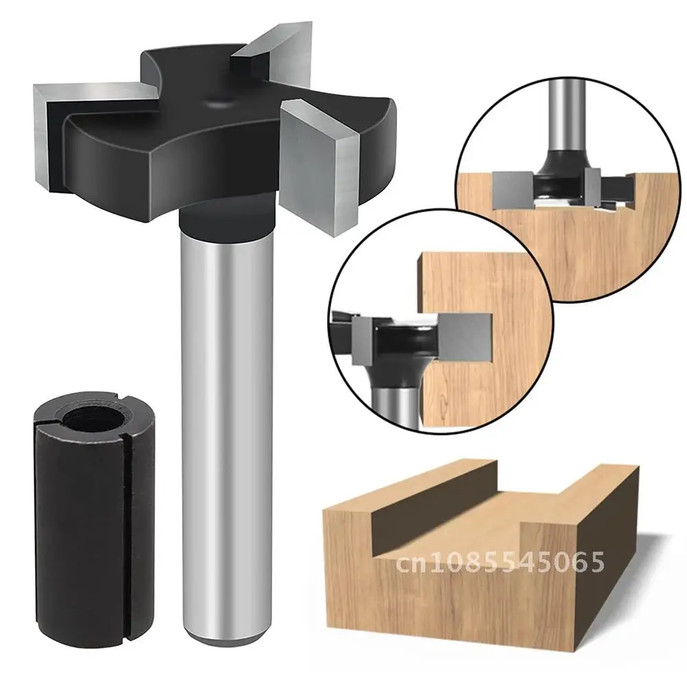 

1 inch Cutting Diameter CNC milling cutter 1/4 inch Shank Slab Flattening Router Bit Wood Planing Bit Dado Planer Planing Bit