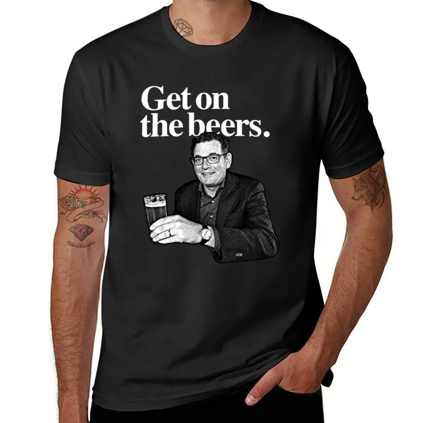 Get on the beers T-Shirt boys animal print graphics mens tall t shirts
