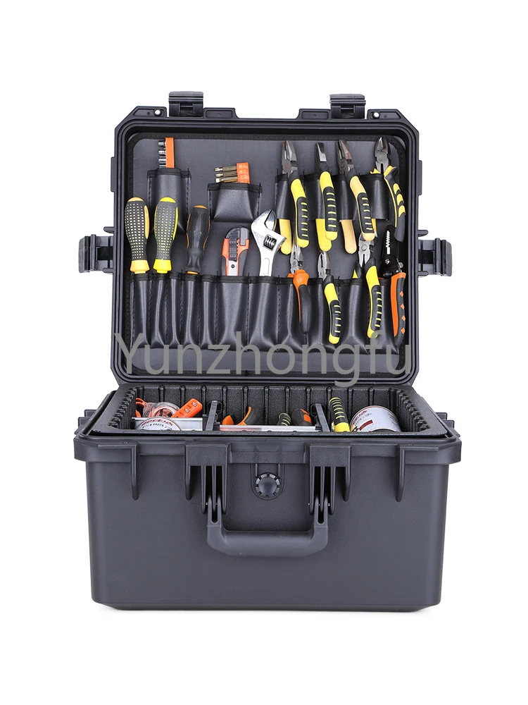 

Portable hardware toolbox, multifunctional tool box, storage and organization box, car maintenance with lock, pull rod box,
