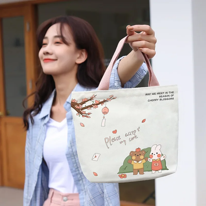 Women Canvas Shoulder Bag Print Ladies Casual Handbag Tote Bag Handbag Small Satchel for Leisure Travel Shopping