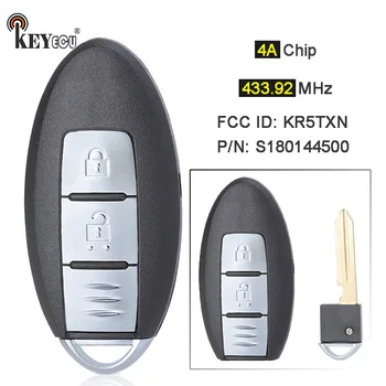 Keyforkess 433.92MHz 4A Chip p/n: S180144500 ID FCC: KR5TXN Smart Remote Key Fob 2 pulsante per Nissan Qashqai 2016 2017 2018 2019 2020