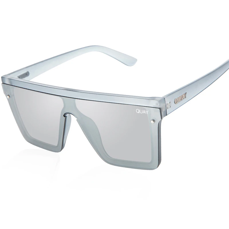 Oversized Cycling Glasses Women Flat Top Quay Square Sun Glasses