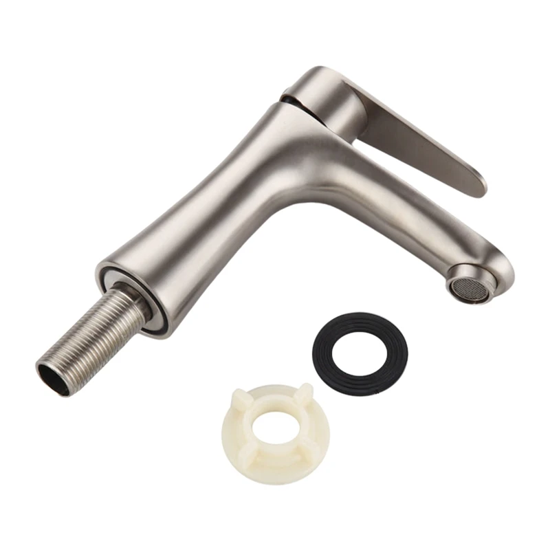 Basin Sink Bathroom Faucet Countertop Mounted Single Cold Water Basin Faucet Toilet Faucet Stainless Steel Small Waist
