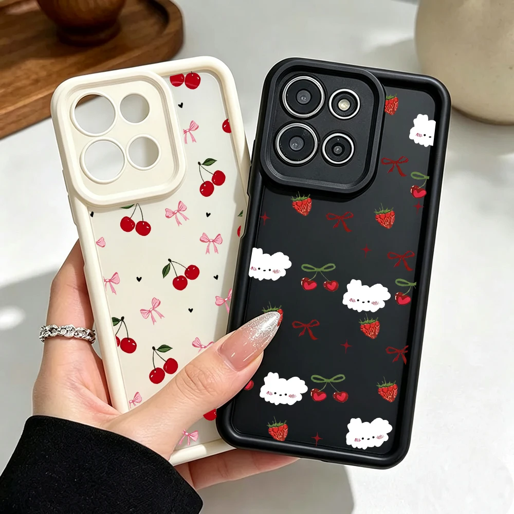 Red Strawberry Cherry Fruit Bow Phone Case