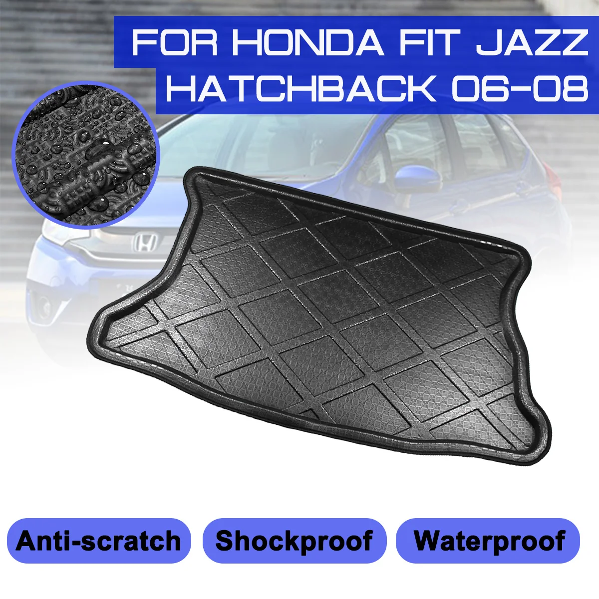 For Honda Fit Jazz Hatchback 2006 2007 2008 Car Floor Mat Carpet Rear