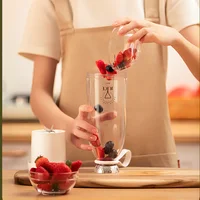 Portable juicer Fresh Juice Bottle Blender Plus 500ml Wireless Fruit Mixers 6 Blades 2400mAh Food Milkshake Ice Crush Cup 2