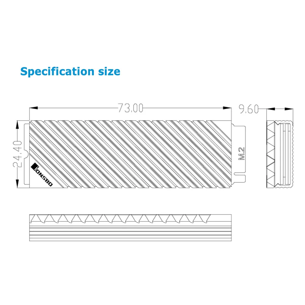 Jonsbo M2 2280 SSD ˷̴ 濭 M.2 SSD NVMe 濭 Dissipador  е M2 ̺ ũž PC  